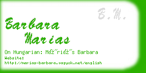 barbara marias business card